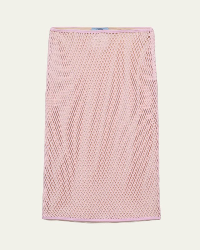 Open Weave Midi Skirt
